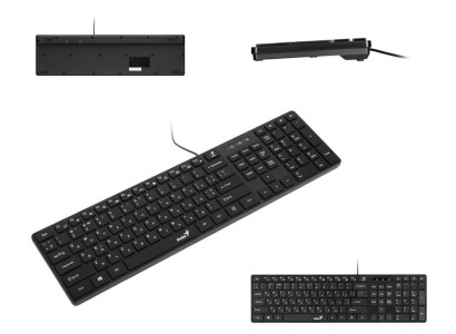 Клавіатура мембранна Genius SlimStar-126, 109key, USB-A, EN/UKR/RU, чорний