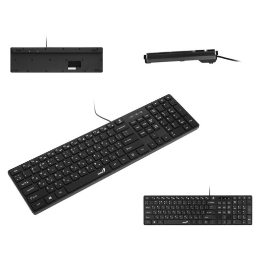 Клавіатура мембранна Genius SlimStar-126, 109key, USB-A, EN/UKR/RU, чорний