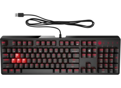 Клавіатура механічна HP OMEN Encoder, 104key, Cherry MX Brown, USB-A, EN/RU, LED, чорний