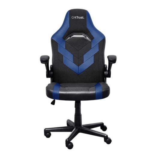 Крісло Trust GXT703B RIYE, ПУ шкіра, Foldable Armrests, до 120кг, Синій
