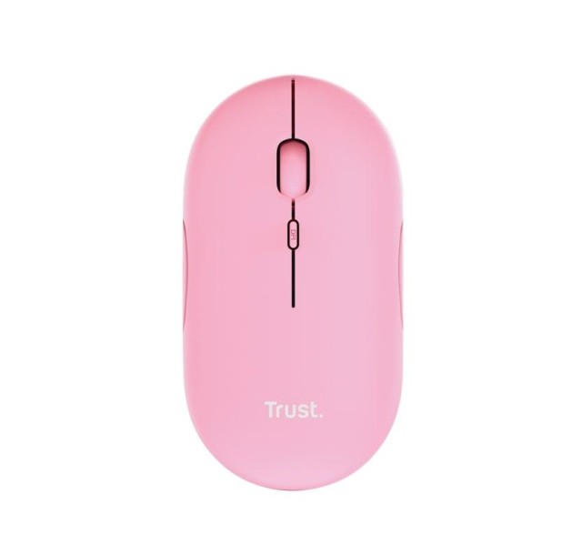 Миша Trust Puck Rechargeable,  Ultra-Thin,  BT/WL,  Silent, Рожевий