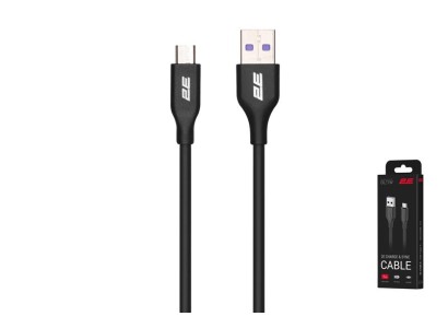 Кабель заряджання/синхронізації 2E USB-A > microUSB, 1м, Glow, чорний