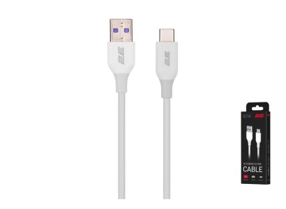 Кабель заряджання/синхронізації 2E USB-A > USB-C, 1м, Glow, білий