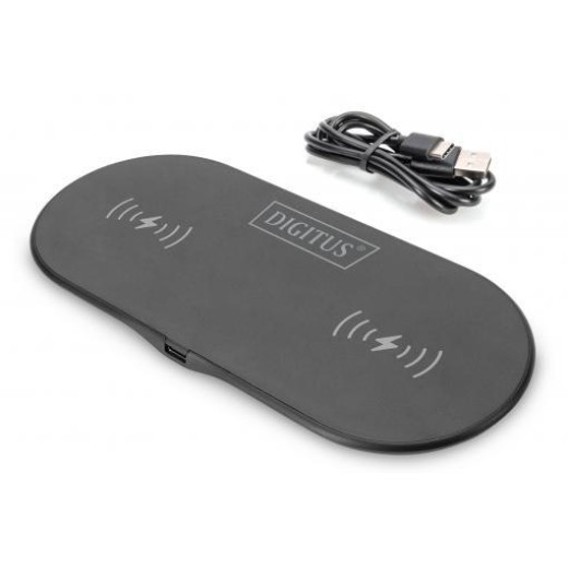 Зарядний пристрій DIGITUS Wireless Charging, Pad, Duo, 15W