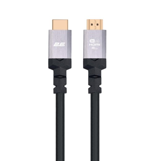 Кабель 2Е HDMI 2.1 (AM/AM) 4K/120Hz, 8K/60Hz 48Gbps, Ultra High Speed, 1.8м, чорний