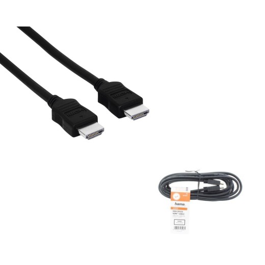 Кабель Hama HDMI (AM/AM), 1080p, 3D, 3m, чорний