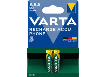 Акумулятор Varta NI-MH Phone  AAA 550 мА•г, 2шт