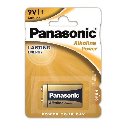 Батарейка Panasonic ALKALINE POWER лужна  6LF22(6LR61, MN1604, MX1604, Крона) блістер, 1 шт.