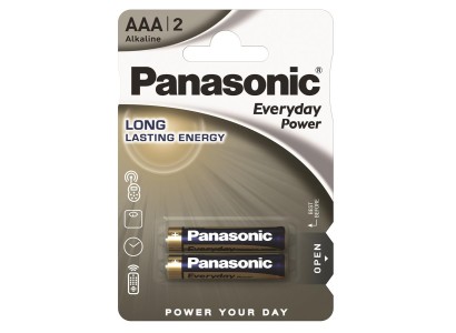 Батарейка Panasonic EVERYDAY POWER лужна AAА блістер, 2 шт.