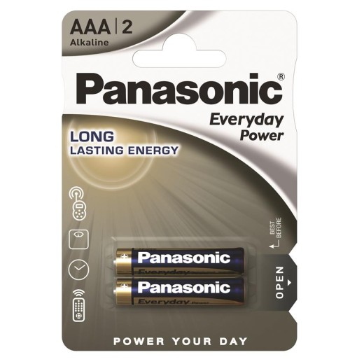 Батарейка Panasonic EVERYDAY POWER лужна AAА блістер, 2 шт.