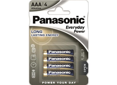 Батарейка Panasonic EVERYDAY POWER лужна AAА блістер, 4 шт.