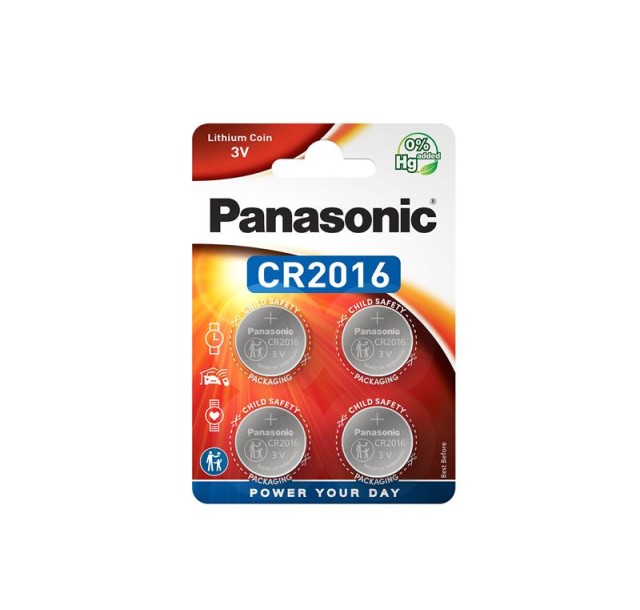 Батарейка Panasonic літієва CR2016 блістер, 4 шт.