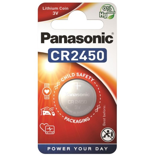 Батарейка Panasonic літієва CR2450 блістер, 1 шт.