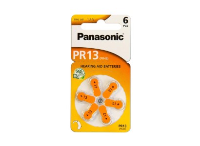 Батарейка Panasonic повітряно-цинкова PR13(PR48, AC13, DA13, AG5, ZA13) блістер, 6 шт.