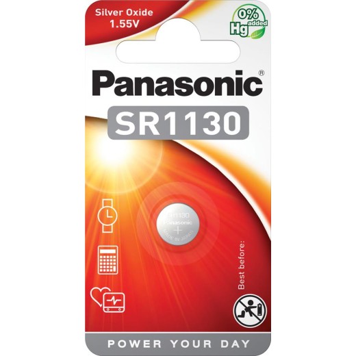 Батарейка Panasonic срібло-цинкова SR1130(390, V390, D390,SB-AU, SR54) блістер, 1 шт.