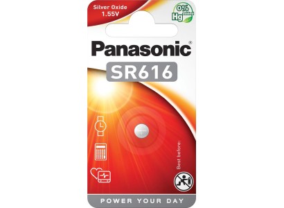 Батарейка Panasonic срібло-цинкова SR616(321, V321, D321) блістер, 1 шт.