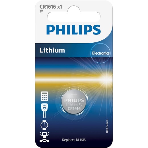 Батарейка Philips   літієва CR1616  блістер, 1 шт