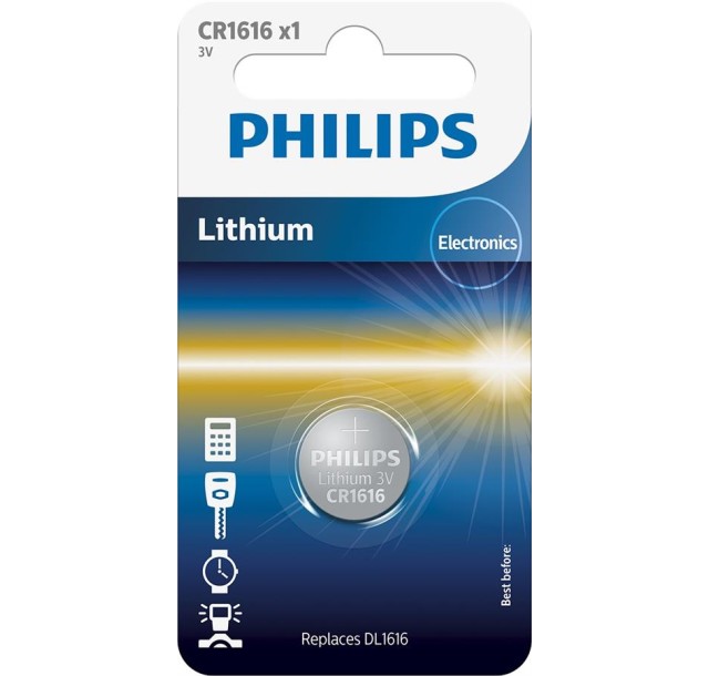 Батарейка Philips   літієва CR1616  блістер, 1 шт