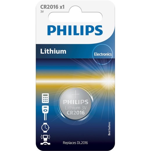 Батарейка Philips   літієва CR2016  блістер, 1 шт