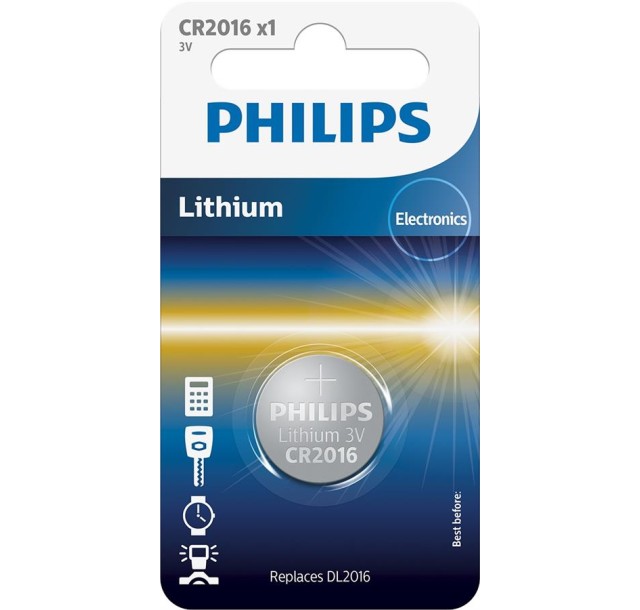 Батарейка Philips   літієва CR2016  блістер, 1 шт