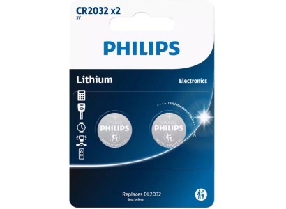 Батарейка Philips   літієва CR2032  блістер, 2 шт