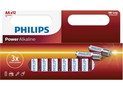 Батарейка Philips Power Alkaline AA лужна блістер, 12 шт