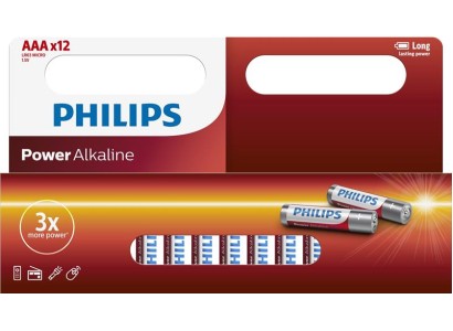 Батарейка Philips Power Alkaline AAA лужна блістер, 12 шт