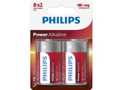 Батарейка Philips Power Alkaline лужна DLR20) блістер, 2 шт