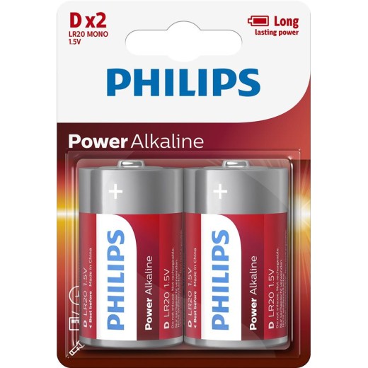 Батарейка Philips Power Alkaline лужна DLR20) блістер, 2 шт