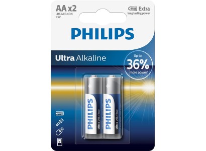 Батарейка Philips Ultra Alkaline лужна AA блістер, 2 шт