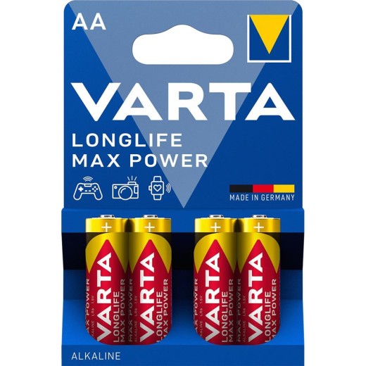 Батарейка VARTA LONGLIFE MAX POWER AA  блістер, 4 шт.