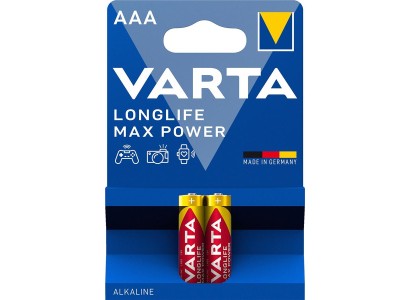 Батарейка Varta Longlife Max Power лужна AAA  блістер, 2 шт