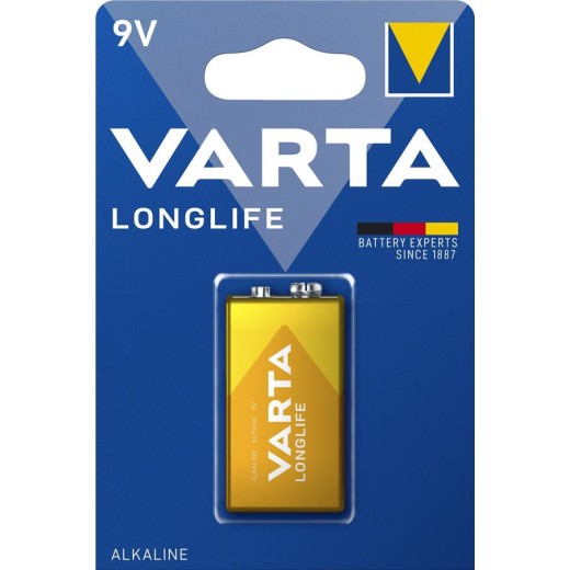 Батарейка Varta Longlife лужна 6LR61(6LF22, MN1604, MX1604 ,Крона) блістер, 1 шт