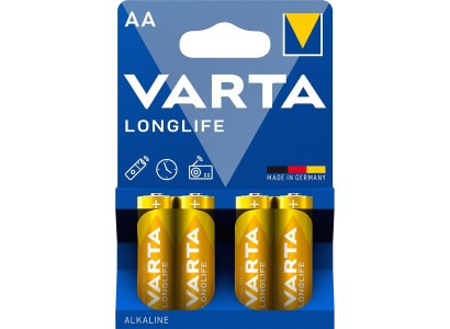 Батарейка Varta Longlife лужна AA блістер, 4 шт