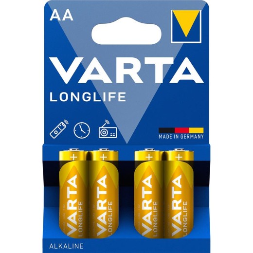 Батарейка Varta Longlife лужна AA блістер, 4 шт