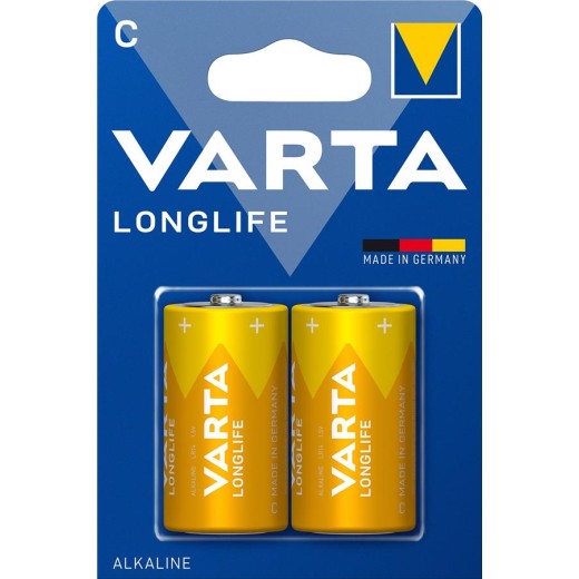 Батарейка Varta Longlife лужна C(LR14) блістер, 2шт