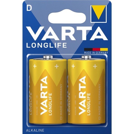 Батарейка Varta Longlife лужна D(LR20)  блістер, 2 шт