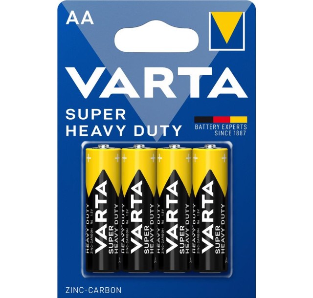 Батарейка Varta Super Heavy Duty  вугільно-цинкова AA блістер, 4 шт