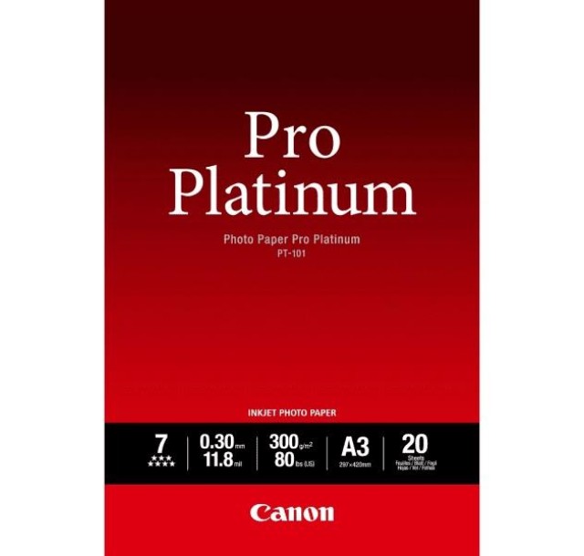 Папiр Canon A3 Pro Platinum Photo Paper PT-101, 20 арк.