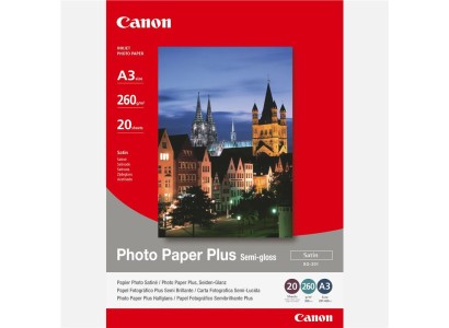 Папір Canon A3 Semi-Gloss Photo Paper Plus SG-201, 20 арк.