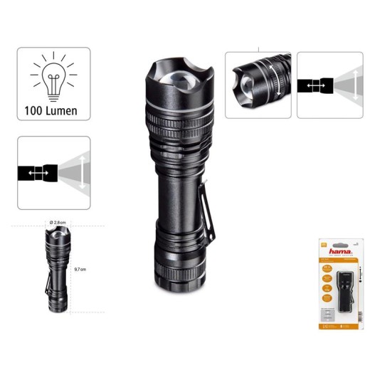 Ліхтар Hama PRO 1 LED L100 Black