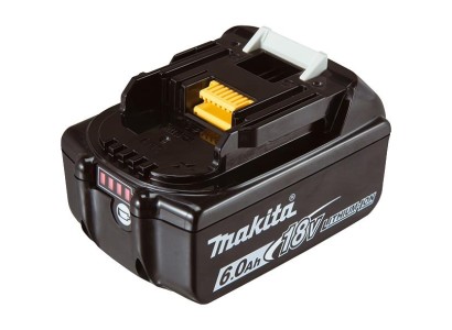 Акумулятор Makita BL1860B, 18В, LXT, 6.0 Ач, індикація розряду, 0.68кг