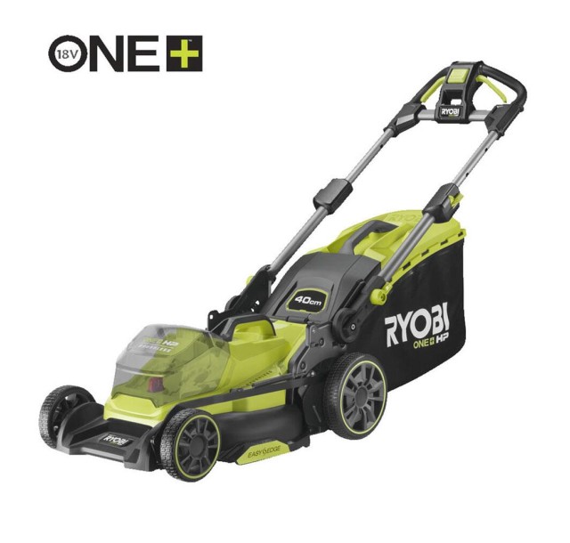 Газонокосарка акумуляторна Ryobi RY18LMX40B-0, ONE+ 18В, 40см, 40л, 25-70мм, безщіткова, мульчування, до 400м.кв, 18.2кг (без АКБ та ЗП)