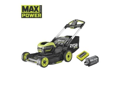 Газонокосарка акумуляторна Ryobi RY36LMXSP53A-160 самохідна, MAX POWER 36В, 1х6Аг, дека 53см, 70л, 20-100мм, 3в1, LED-фари, до 3200м.кв