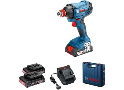 Гайковерт ударний Bosch GDX 180-Li, 18В, АКБ 2х2Аг, 2800об/хв, 180Нм, M6-M14, кейс, 1.1кг