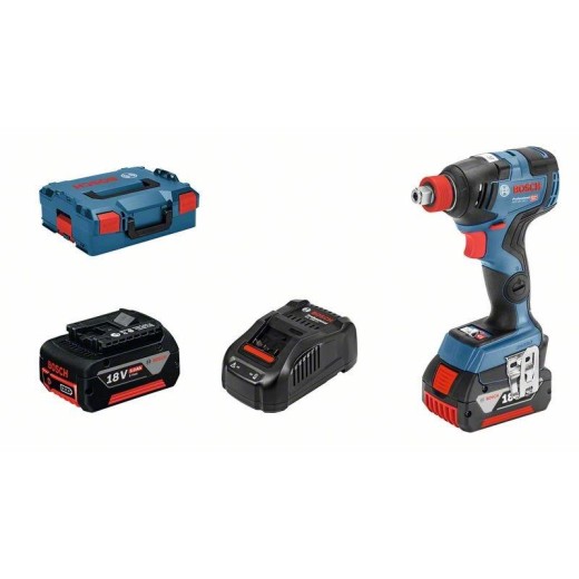 Гайковерт ударний Bosch GDX 18V-200 З, 18V, АКБ 2х5Аг, 3400об/хв, 200 Нм, М6-М16, 1.2кг