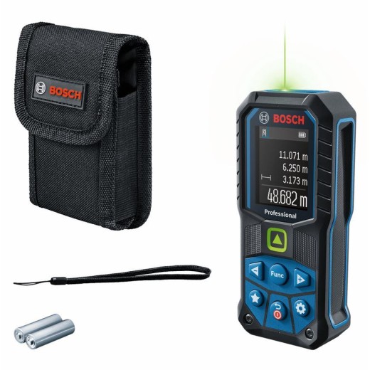 Далекомір лазерний Bosch GLM 50-25 G, 0.05–50м, ±1.5мм/м, з чохлом, 0.2кг