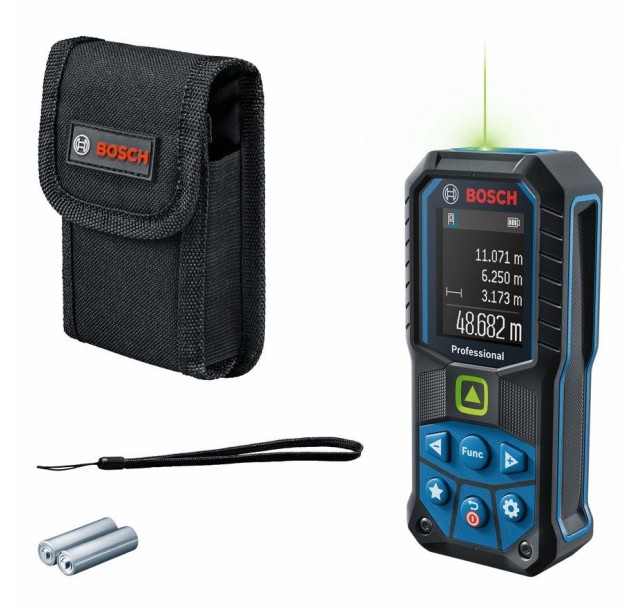 Далекомір лазерний Bosch GLM 50-25 G, 0.05–50м, ±1.5мм/м, з чохлом, 0.2кг