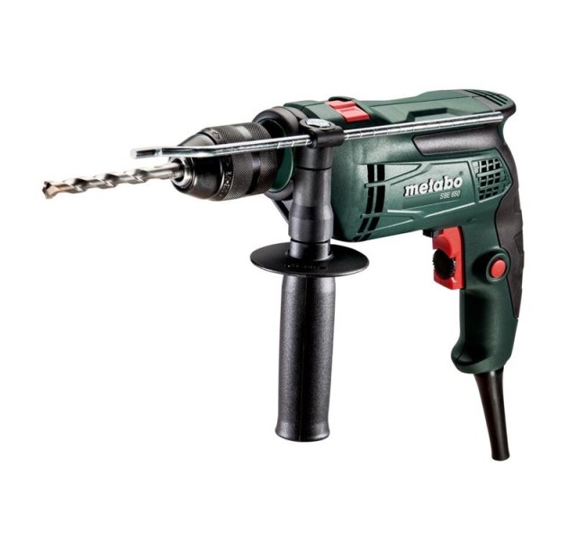 Дриль ударний Metabo SBE 650, швидкозажимний патрон, коробка