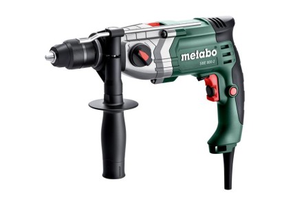 Дриль ударний Metabo SBE 800-2, 800Вт, 0-1200/0-3200об/хв, 1.5-13мм, 2.3кг